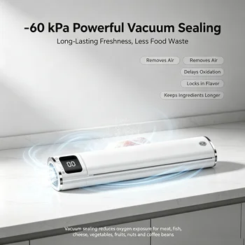 Portable Vacuum Sealer for Food Kitchen Gadgets Degasser Home Appliance Compressor…