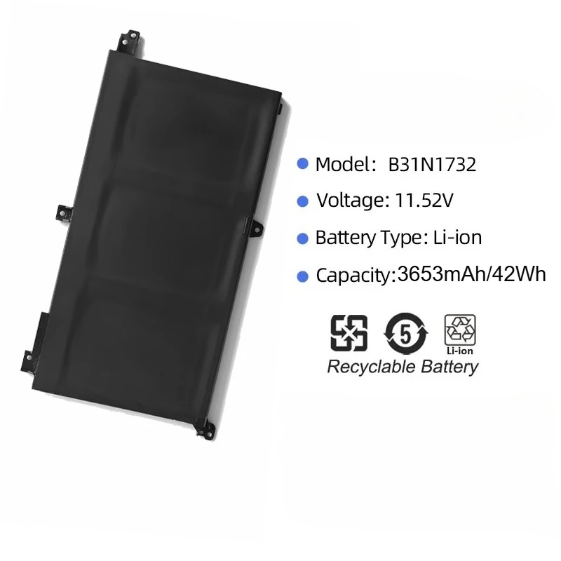 B31N1732 42Wh Laptop Battery for ASUS VivoBook X430UA X430UF X430UN X430FA X430FN S4300U S4300F X571GT X571LH  X571G  Bateria