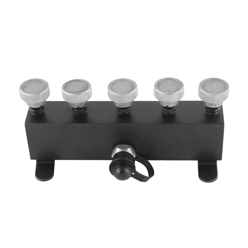 Five-way Valve Pressure HydraulicTool Accessories Hydraulic Distributor Manifold Valve Oil Circuit Splitter 3/8 Male Coupler