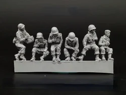 1/72 Scale Die-casting Resin Figure American Soldiers Resting State Model Assembly Kit Unpainted Free Shipping