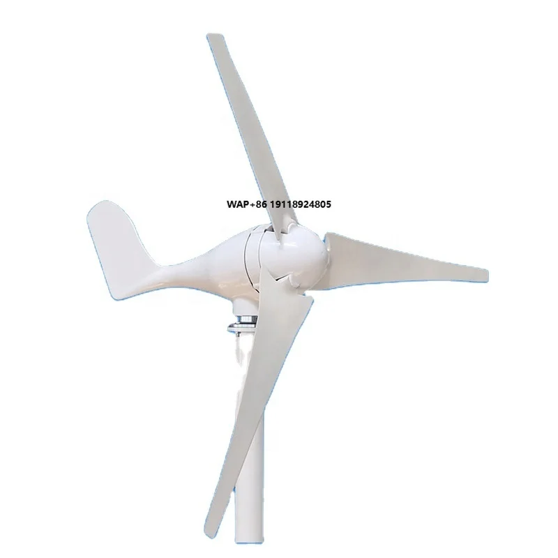 12v 24v China Manufacturer 400w Horizontal Axis Wind Generator Turbine Small Wind Solar Hybrid Power System