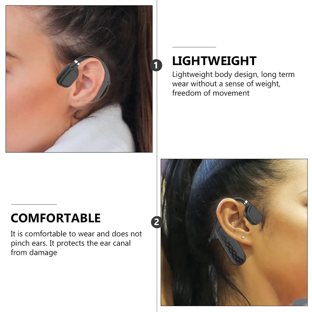 

1Pcs Earphone Ergonomic Ear Hanging Wireless Headset for Sports Noise Reduction Comfortable Stereo Headphone Wireless
