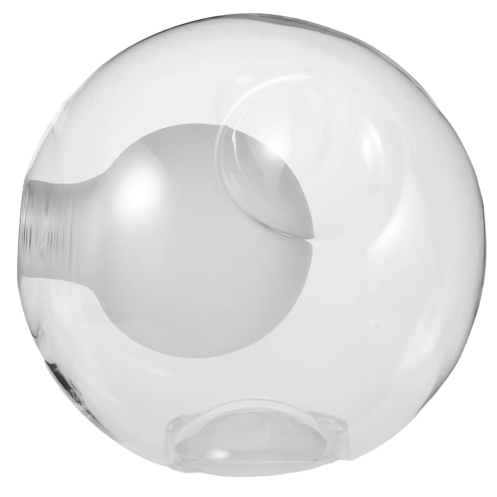 Double-Layer Glass Globe Lampshade Triple Indented Design Clear Round Lamp Shade G9 Socket Lighting Replacement Glass Dome