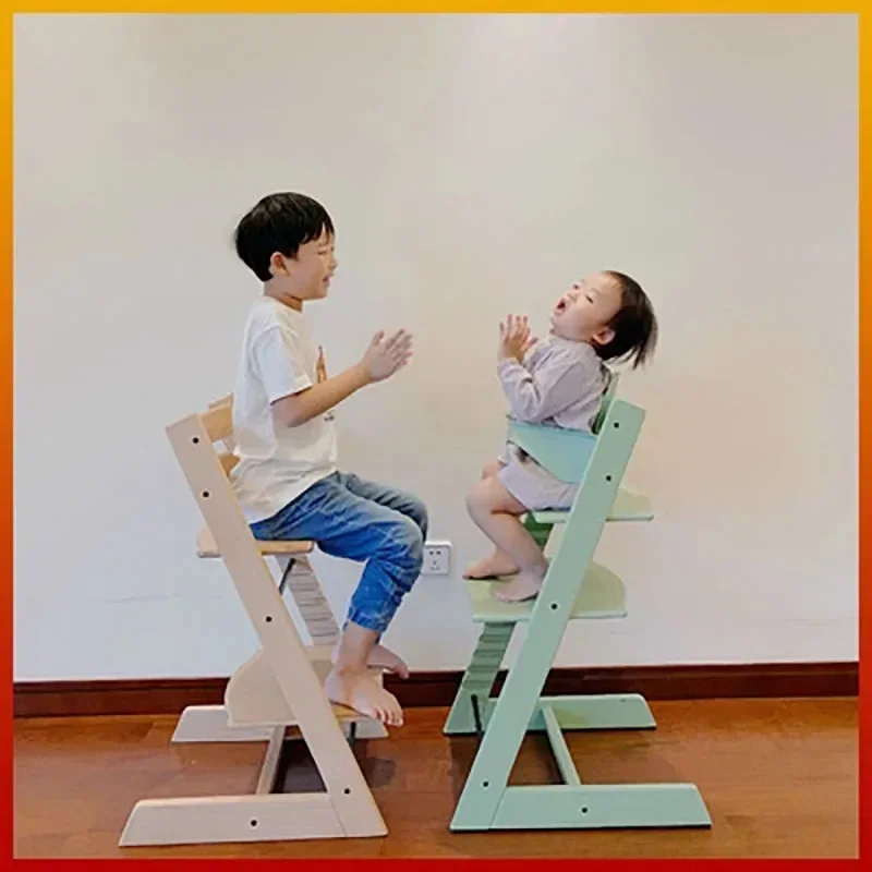 Children's Growth Chairs Baby Multi-functional Dining Chair Kids Solid Wood Adjustable Lift Growth Chairs for Events Furniture