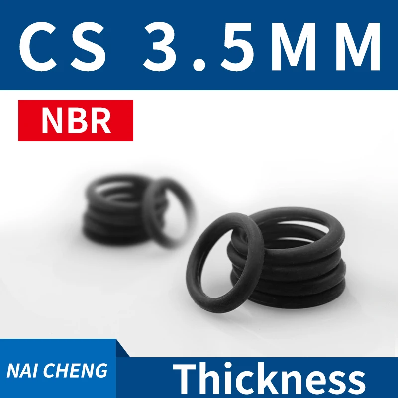 Thickness CS3.5mm Black NBR Nitrile Rubber O-rings Seals Gasket Washer Temperature Resistant Wear-Resistant O-ring