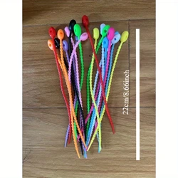 20Pcs/Lot Silicone Reusable Bag Ties Twist Wire Fasten Cable Zip Tie Headset Data Line Wire Universal Tie