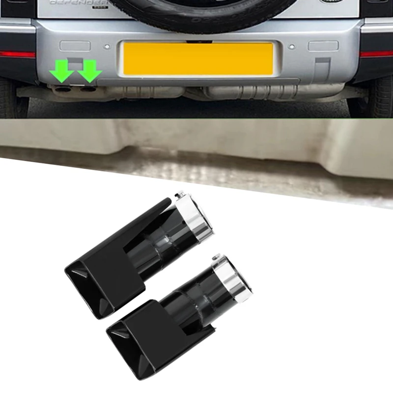 Car Exhaust Tip Tailpipe Stainless Steel Square Muffler Tip For Land Rover Defender 90 110 L663 Diesel Version