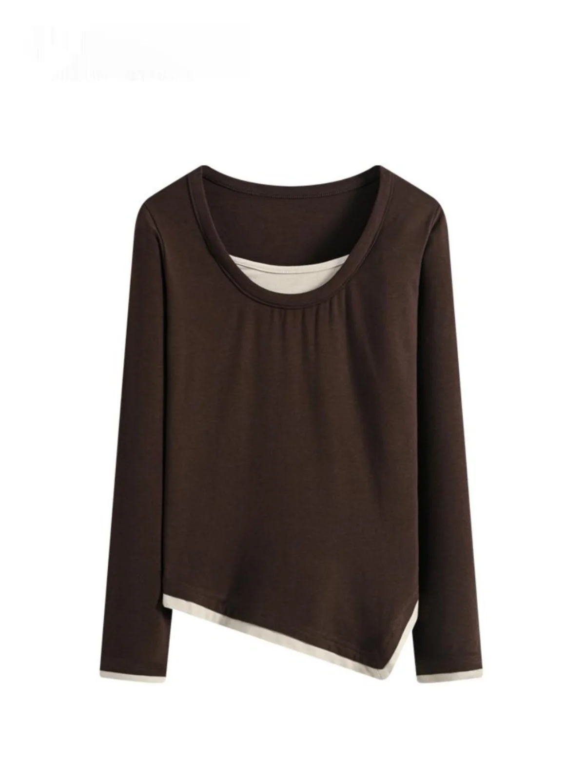 

CaraCLUB plus Size Long Sve T-irt Women's Slimming Belly Cover up Spring Faion Korean Sle Casual Color Top