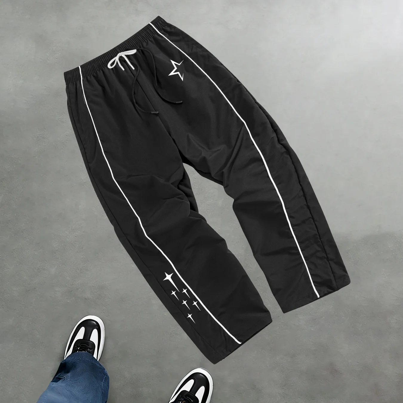 New Men's Kids Star Print Casual Sports Trouser Spring And Summer Fitness Training Trousers Suitable For Everyday Trendy Outfits