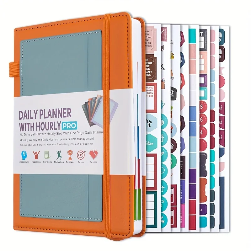 1pc Daily Planner Appointment Book To-do List And Notebook For Goal Achievement A5 Size Undated And Duration 1 Year