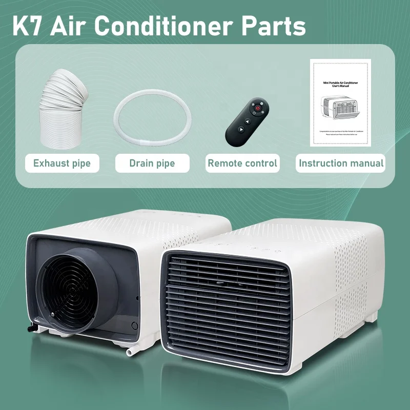 Room Air Conditioning Quiet Remote Control Cooling Only Mini Portable Air Conditioners for Kitchen Cabinet