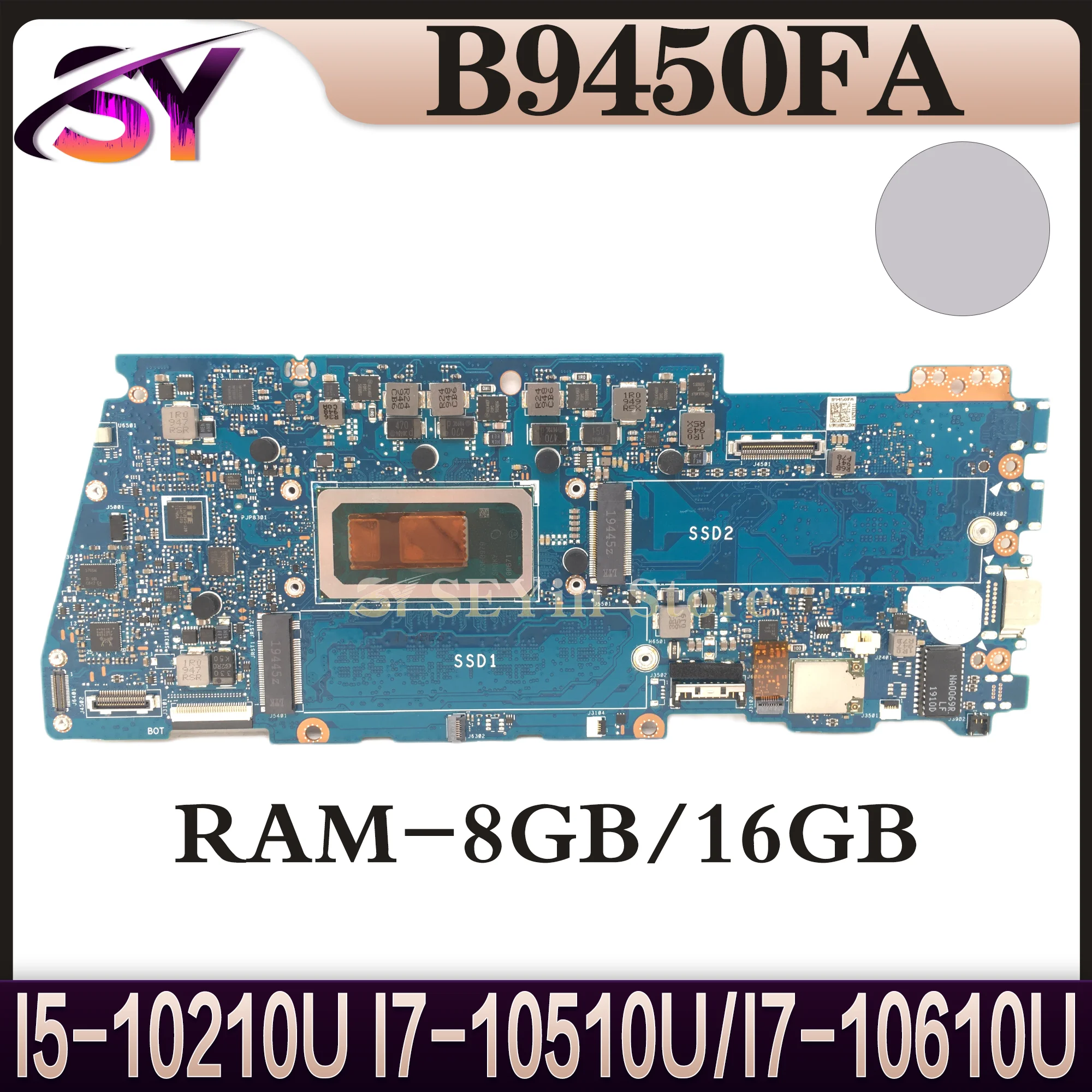 

Notebook B9450F Mainboard For ASUS ExpertBook B9 B9450 B9450FA B9450FAV Laptop Motherboard i5 i7 10th Gen 8GB/16GB-RAM