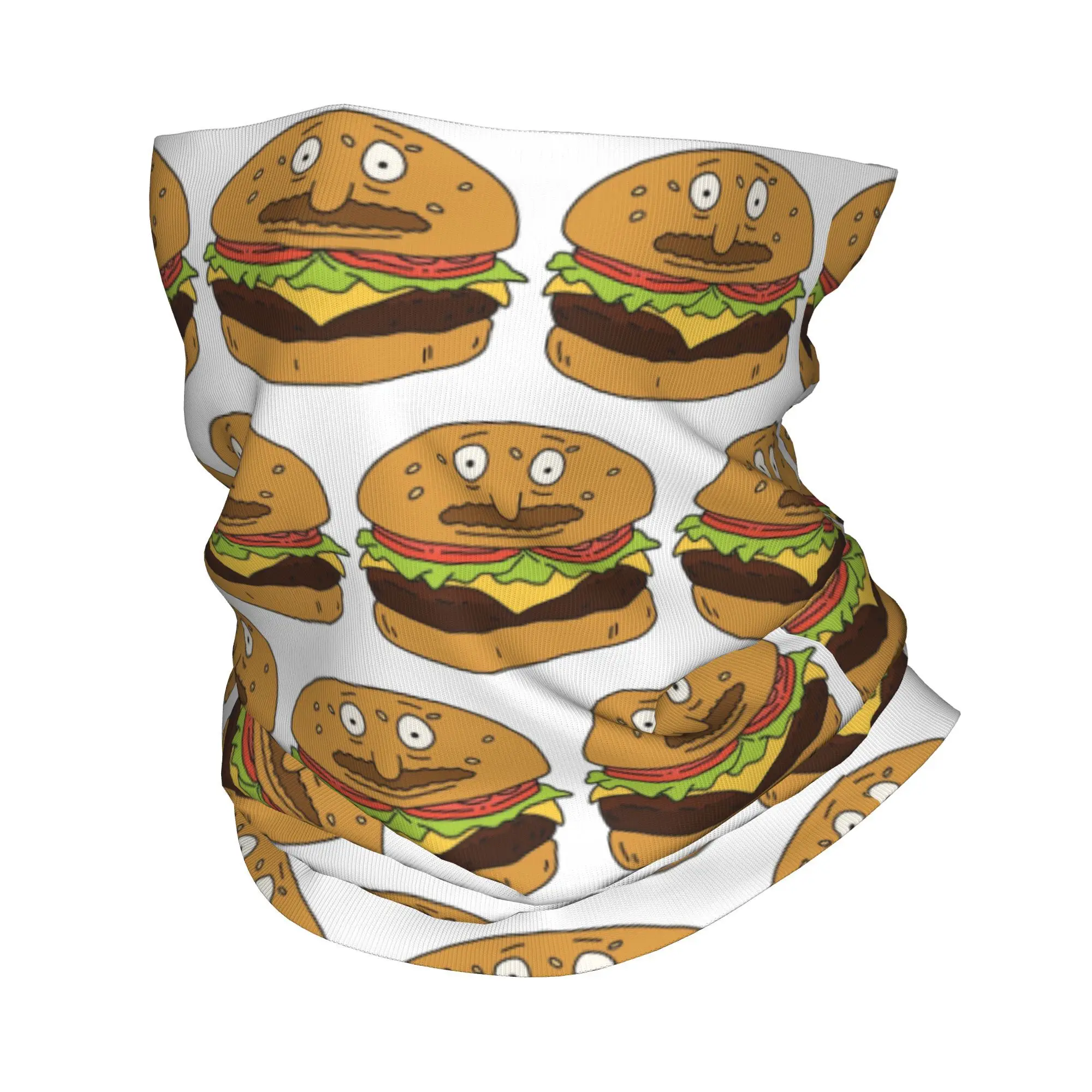 Bob as a Burger Bandana Neck Gaiter Printed Wrap Scarf Multifunction Headwear Running For Men Women Adult Washable