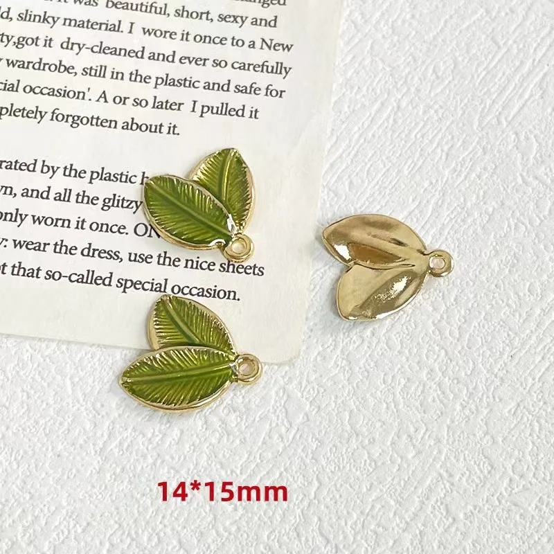 10 Stuks Vintage Delicate Wilgenbladeren Charme Voor Vrouwen Hanger Ketting Diy Sieraden Maken Liefdevol Accessoires