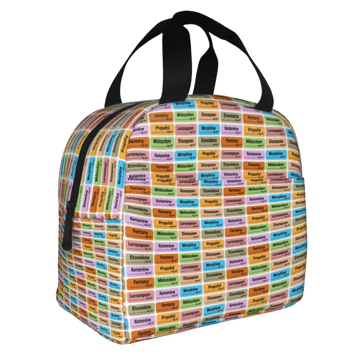 Anesthesia Drugs Color Coded Syringe Labels Insulated Lunch Bags Women Resuable Thermal Cooler Bento Box Outdoor Camping Travel