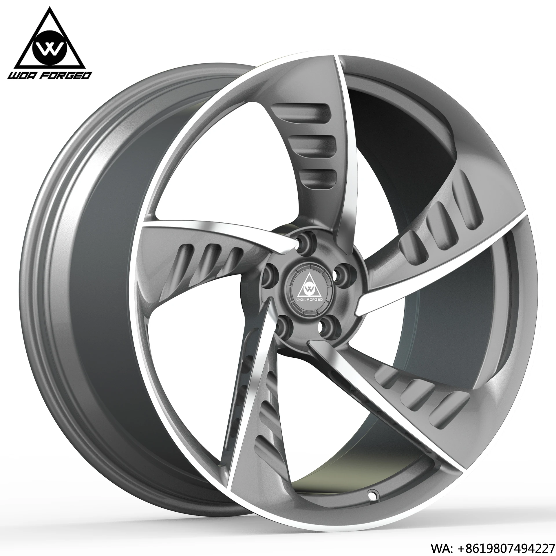 

Color Size Customizable Car Accessories Aluminum Alloy Cyclone Five Spoke Molding Forged Wheel Hub Rims for