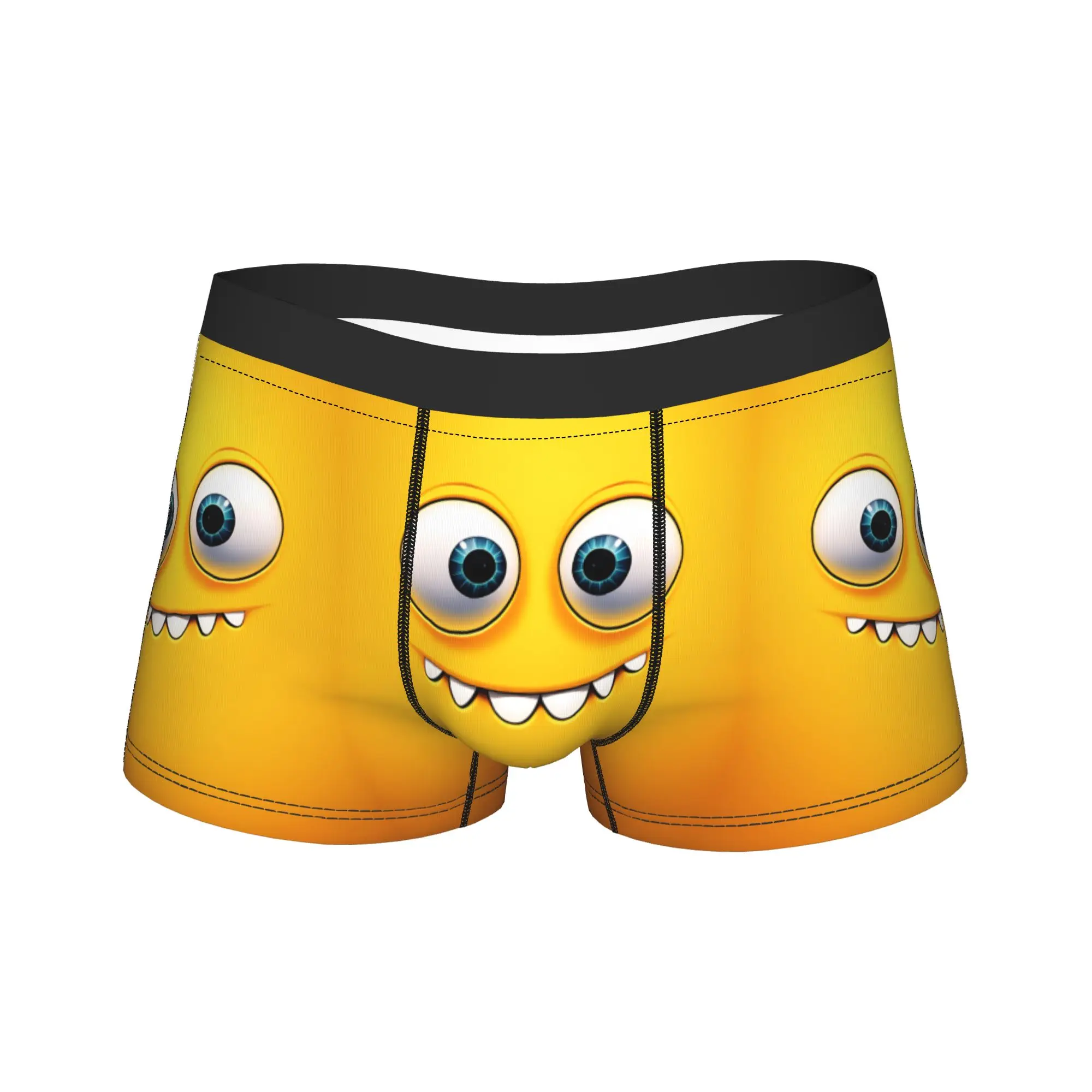 An Evil Looking Face Funny Meme Boxer Shorts  3D Pouch Underwear Trenky Pattern Boxer Brief Comfortable Men's Panties Big Size
