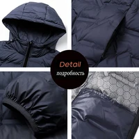 Men Winter White Duck Down Jacket Warm Thick Windproof Waterproof Puffer Jacket Hooded High Quality Ultralight Down Jacket Male 4