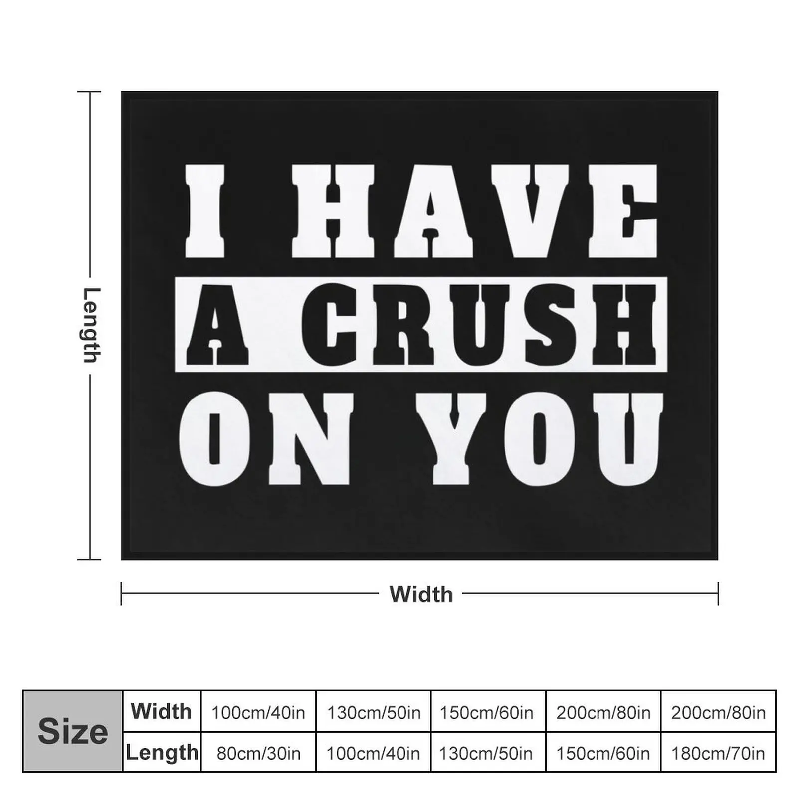 i have a crush on you Throw Blanket Soft Hairy Travel Blankets