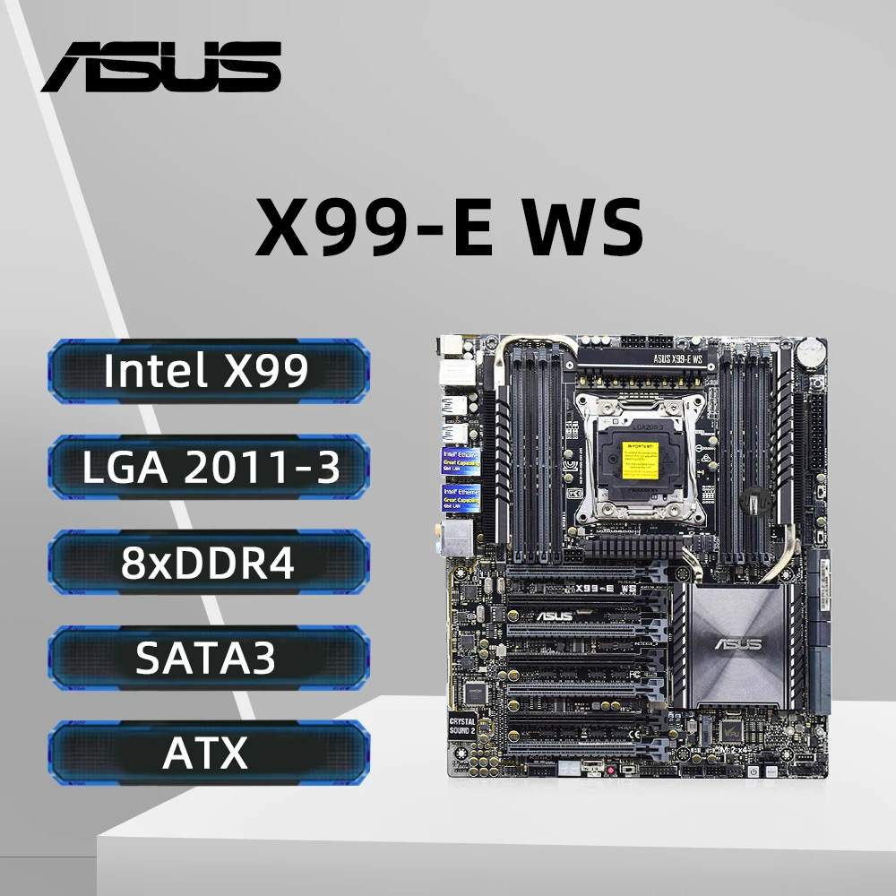 ASUS X99-E WS Motherboard Support i7-6800K 6900K E5-4669 2695 2690 2629 2683 2609 1680 CPU 8xDDR4 2400MHz 128GB M.2 ATX