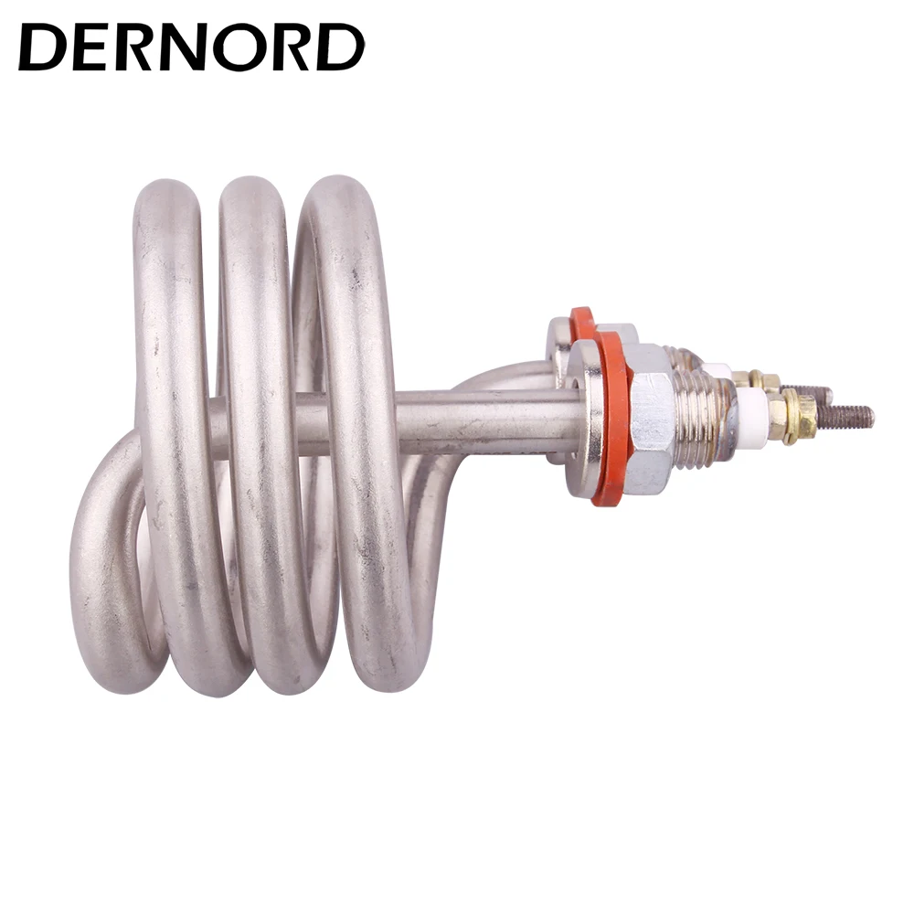 Image 6: DERNORD Élément chauffant électrique 220/380V pour distillateur, filetage M16, chauffe-eau à immersion en spirale, acier inoxydable 304, 2,5KW