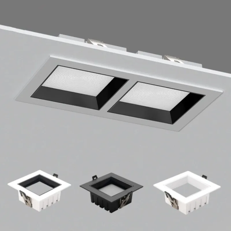 Square Dimmable LED  Recessed Panel Downlight 7W 10W 12W 15W 18W Square LED Ceiling Light AC110V/220V Indoor lighting