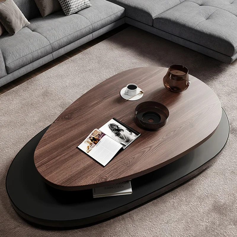 Vintage Minimalist Oval Coffee Tables Home Use High End Simple Design Especial Side Tables Living Room Mesa Auxiliar Furniture