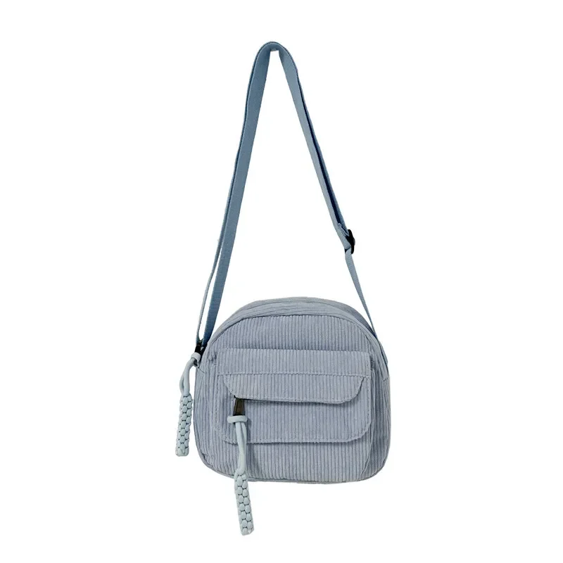 Fashion Mini Mobile Phone Bag High Quality Solid Color Corduroy Women Crossbody Bag New Shoulder Student Small Square Bag Women