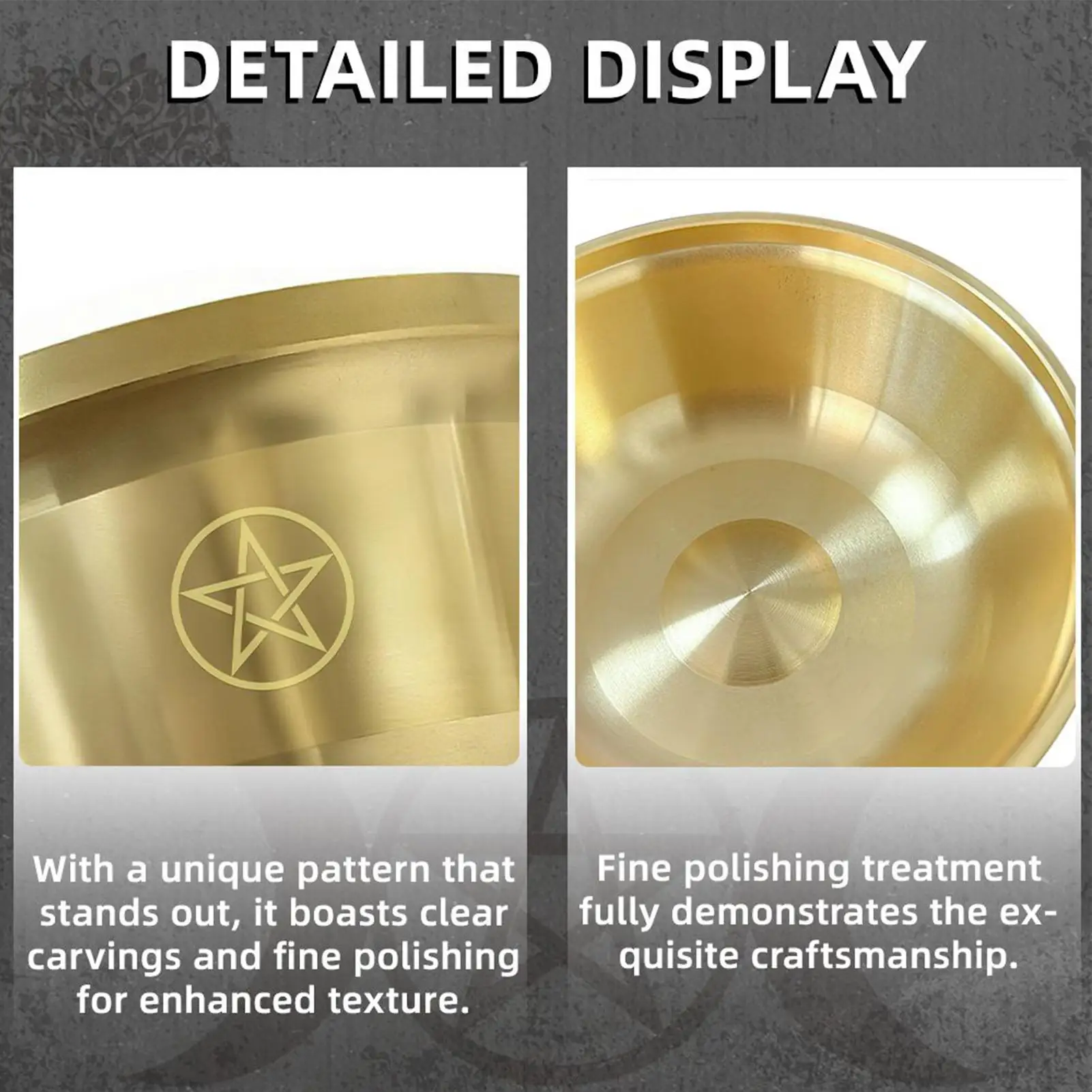 9cm Offering Bowl Brass Triple Moon Dish Small Metal Crystal Storage Bowl For Altar Meditation Yoga Studio Ceremony Mindfulness