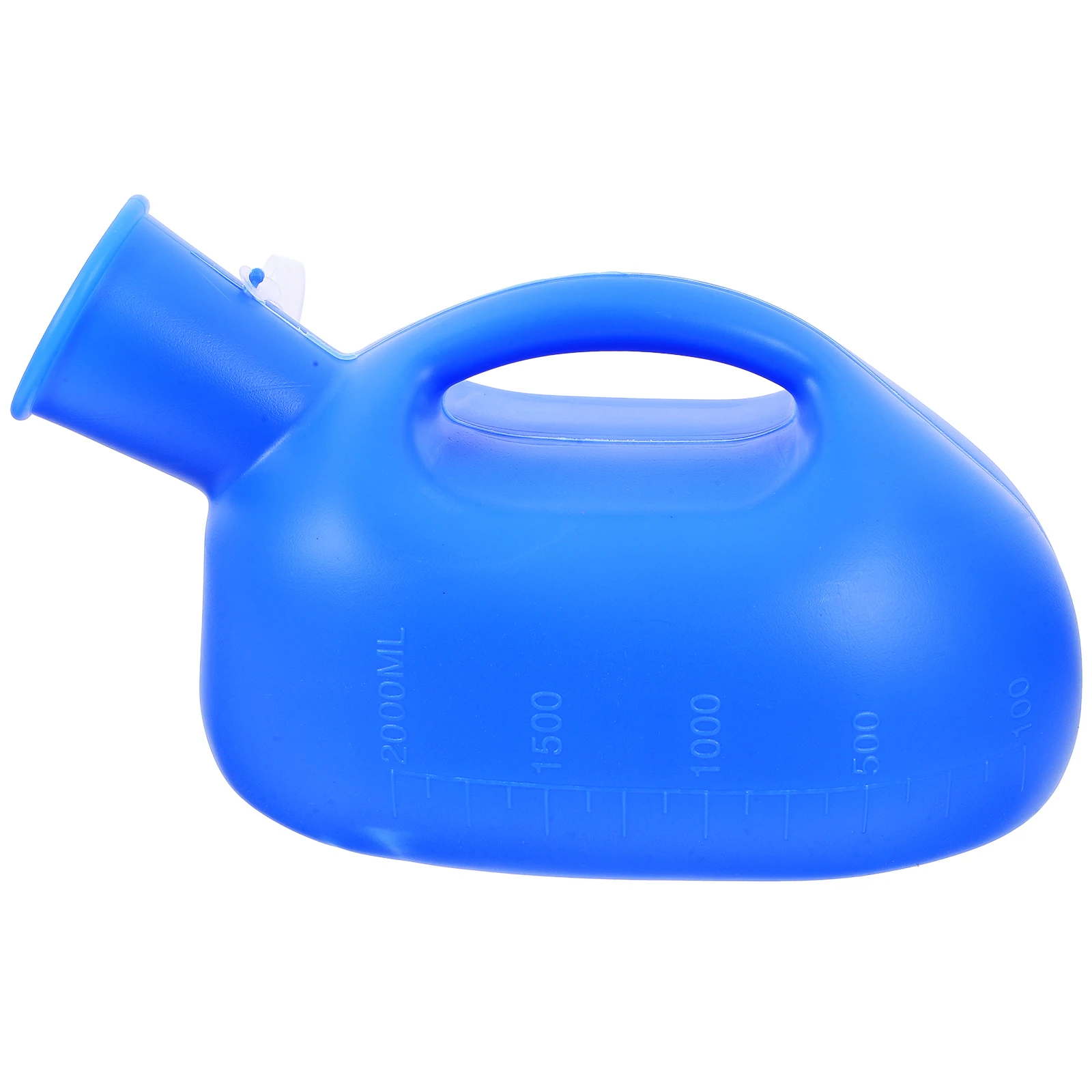 Urinal with Lid Unisex Bottle Urine Bucket Blue Plastic Personal Urination Device