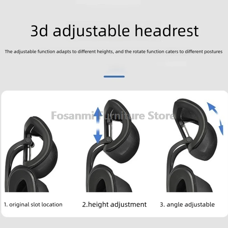 كرسي كمبيوتر مسامي مع عمق مقعد قابل للتعديل، كرسي مكتب مريح لدعم قطني للمكتب والمنزل، كرسي شبكي للألعاب باللون الأسود