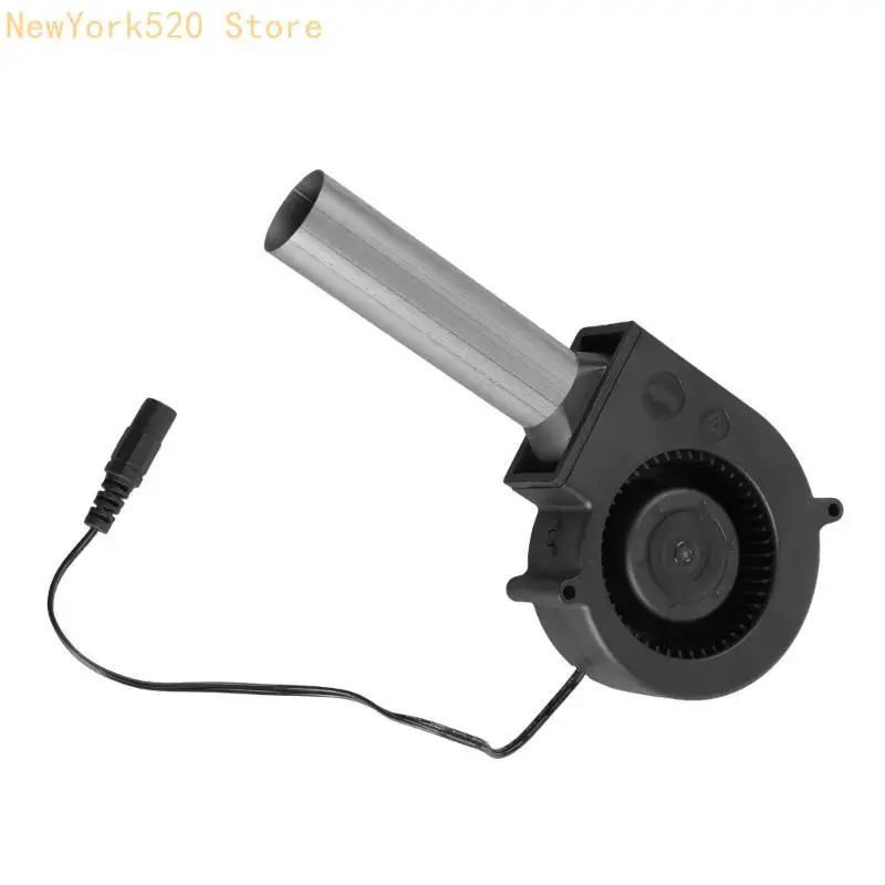 N84C มัลติฟังก์ชั่น 9733 พัดลมพัดลม 12V พร้อมท่อสแตนเลสที่เหมาะสำหรับเตาถ่าน BBQS และแอปพลิเคชันความเย็น