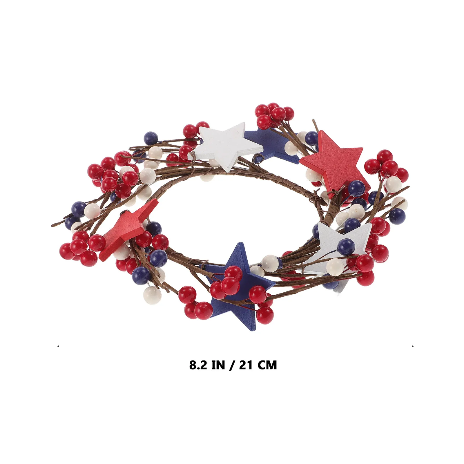Table Centerpiece Wreath 4TH Point Star Small Patriotic Dining Decor Independence Day