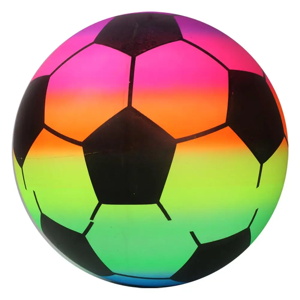 1 Pcs Rainbow Beach Ball Inflatable Summer Beach Ball Garden Pool Net Rubber Kids Beach Rainbow Swim Volleyball Game Toy K3D5