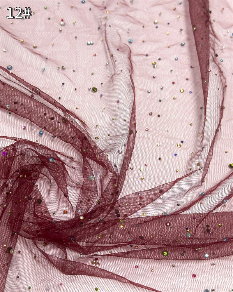 Delicaat Chantilly-kant met pailletten Glanzende meisjesdameskostuum naaikant voor kleding