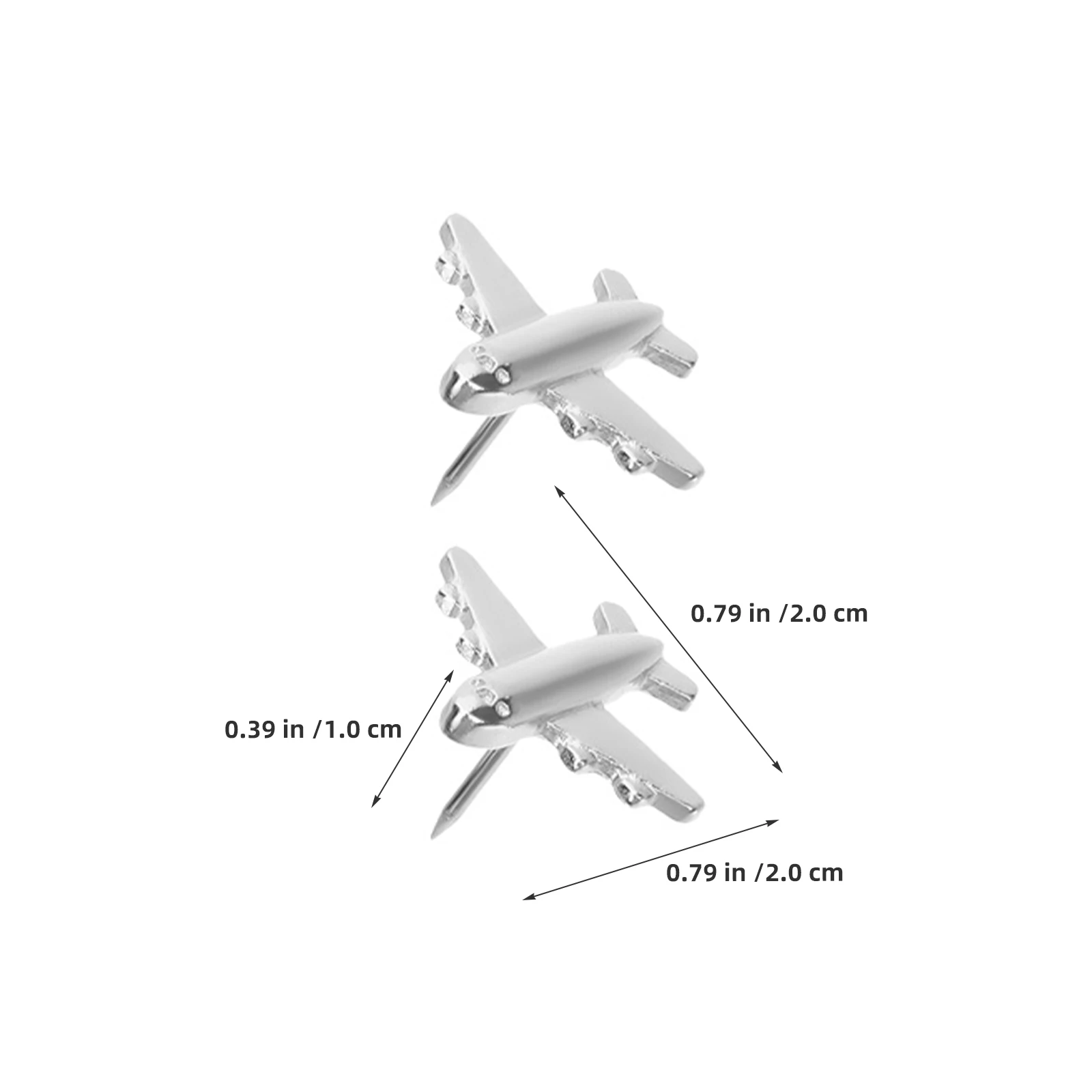 60 Stuks Vliegtuig Punaises Metalen Punaises voor Kurk Boord Decoratie Muur Display Organiseren Notities Kaarten Thuis Kantoor School