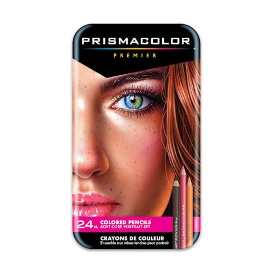 

Premier Colored Pencils Set, Soft Core, 24 Count - Adult Coloring, Creative Activity, Art Supplies