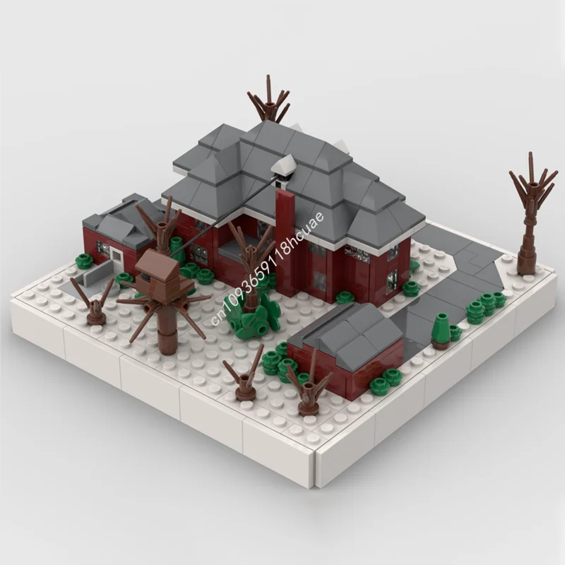 645 قطعة MOC City McCallister House-Home Alones Street Views نموذج اللبنات التراص الطوب لعبة أطفال إبداعية هدية لتقوم بها بنفسك