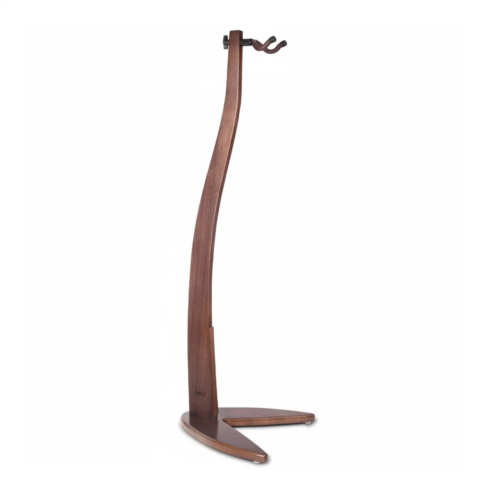 Versatile Bamboo Guitar Stand Industrial Support Base Padded Holder for Electric Guitar Patch Cables and Display