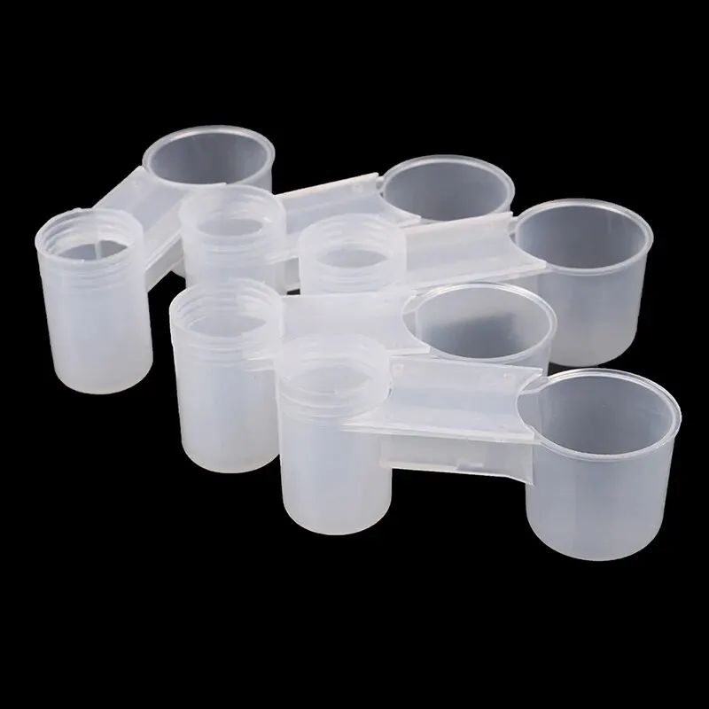 5Pcs Plastic Bird Feeder Clear Water Bottle Drinker Cup for Pigeon