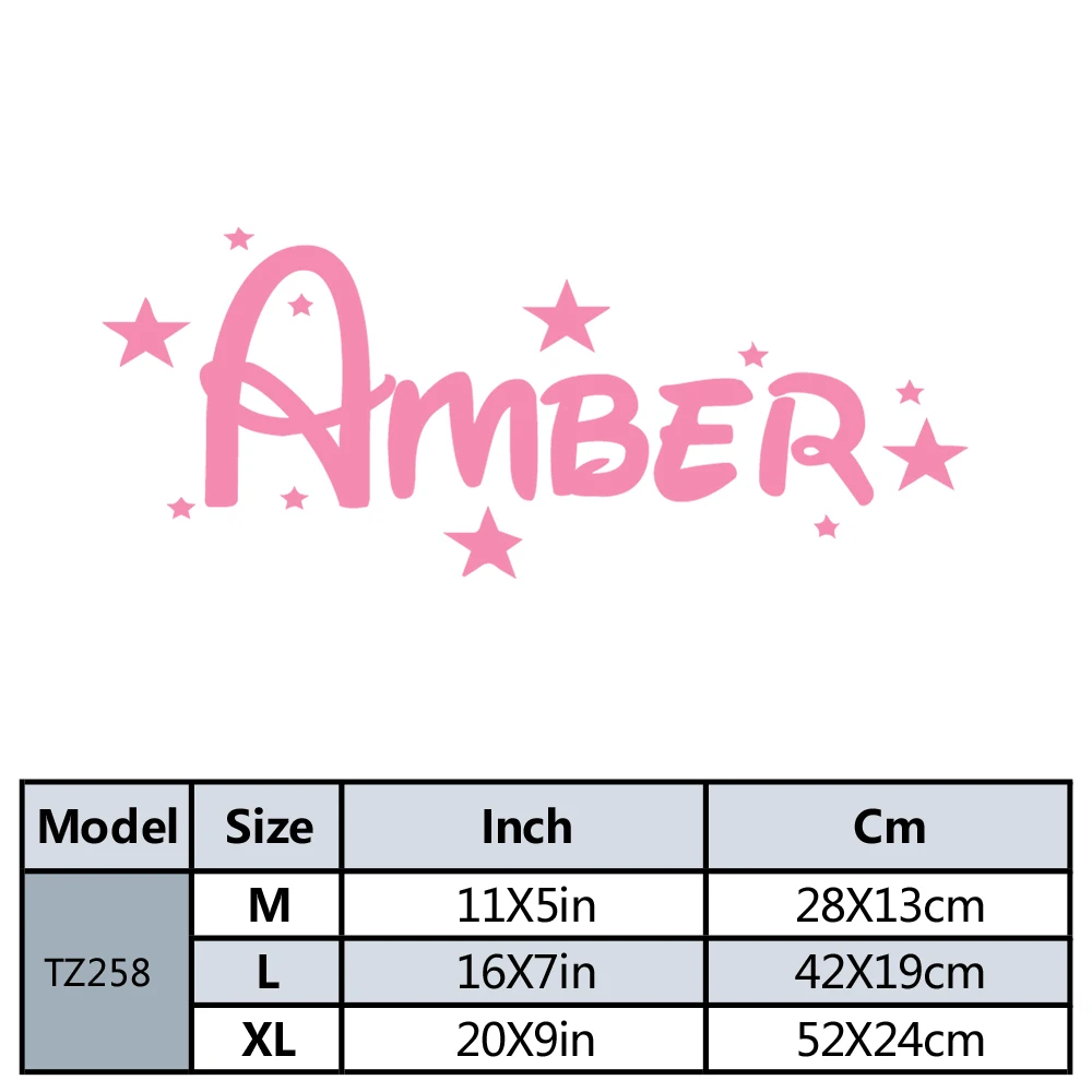 1pc Cute Personalize Custom Name Stars Nursery Wall Stickers Vinyl Art Decals0 Removable Decor Wall Decals