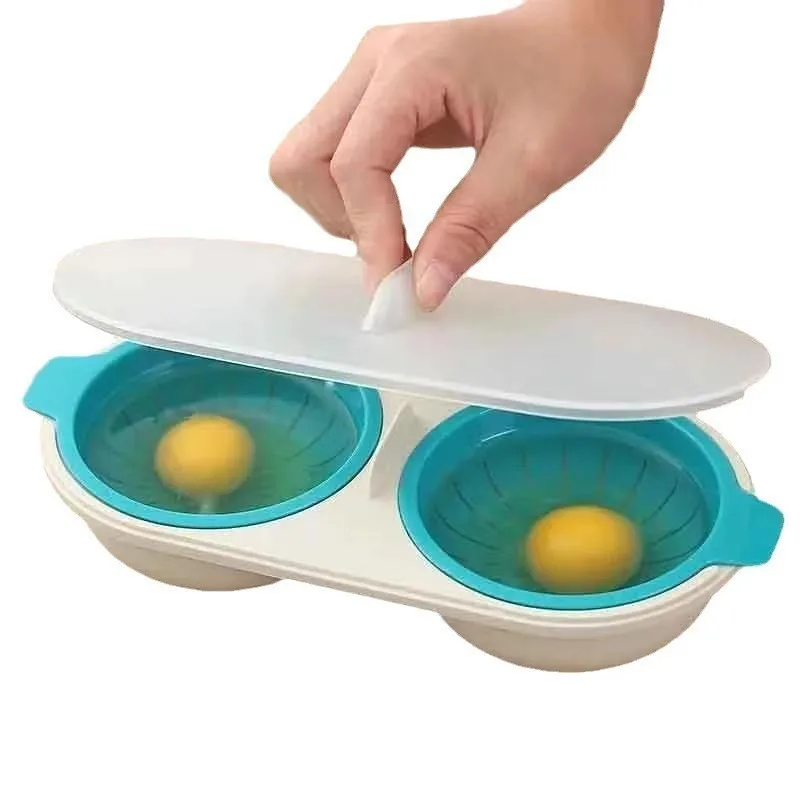 unctional egg cooker for home use, including poaching molds, kitchen microwave steamer bowls, and heat-resistant utensils