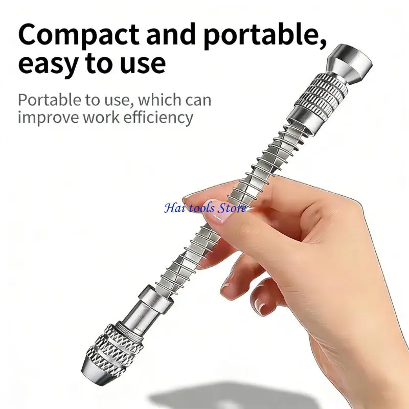 

X37E 10Pcs Professional Semi-Automatic Mini Manual Hand Drill Aluminum Twist Hand