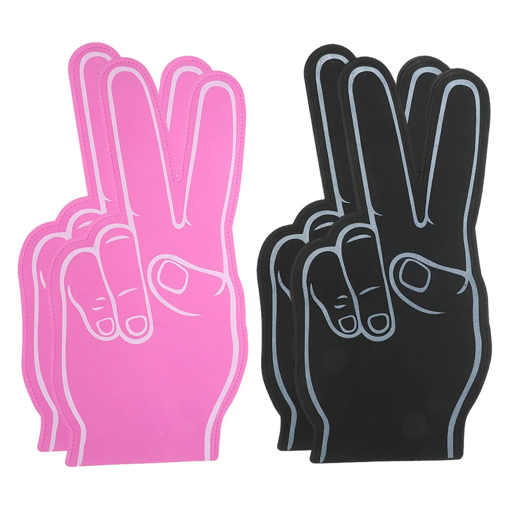 

4Pcs Foam Hand Props for Sports Events Cheerleading Parties Fun Fingers Bright Colors Bulk Party Favor Ideas