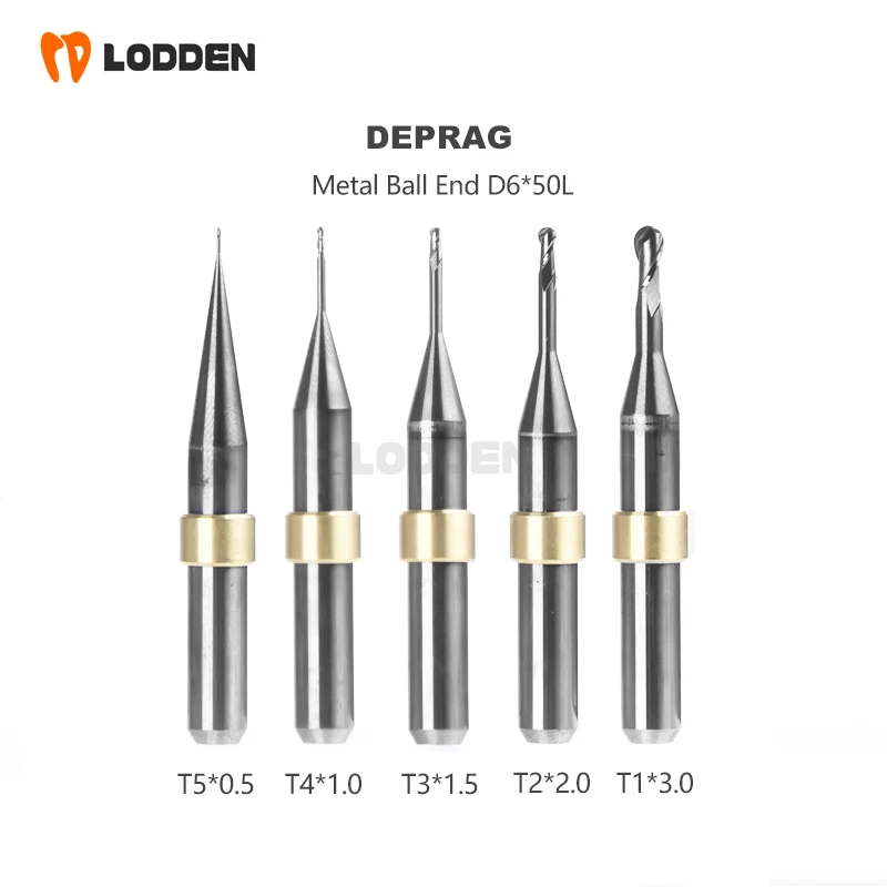 

Deprag W52 Metal Milling Burs Dental Lab Machines Material D6*0.5/1.0/1.5/2.0/3.0 Ball End Dental Lab Griding Tools