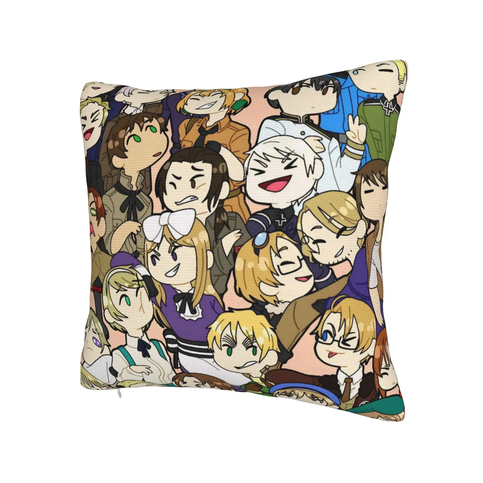 Decorative Pillow Cover Hetalias Axis Powers Merch Car  Throw Pillow Case Cover Zippered Multiple Sizes