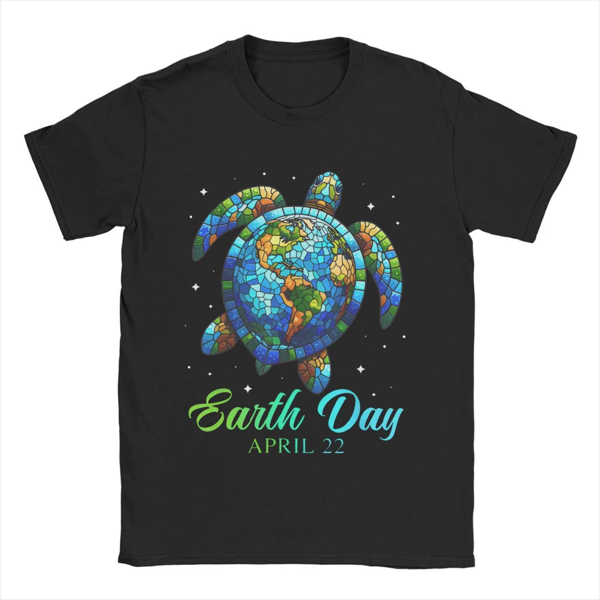 Men Women T-Shirts Save The Planet Turtle Earth Environmental Awareness Nature Cotton Tees Short Sleeve  T Shirts Clothing Gift