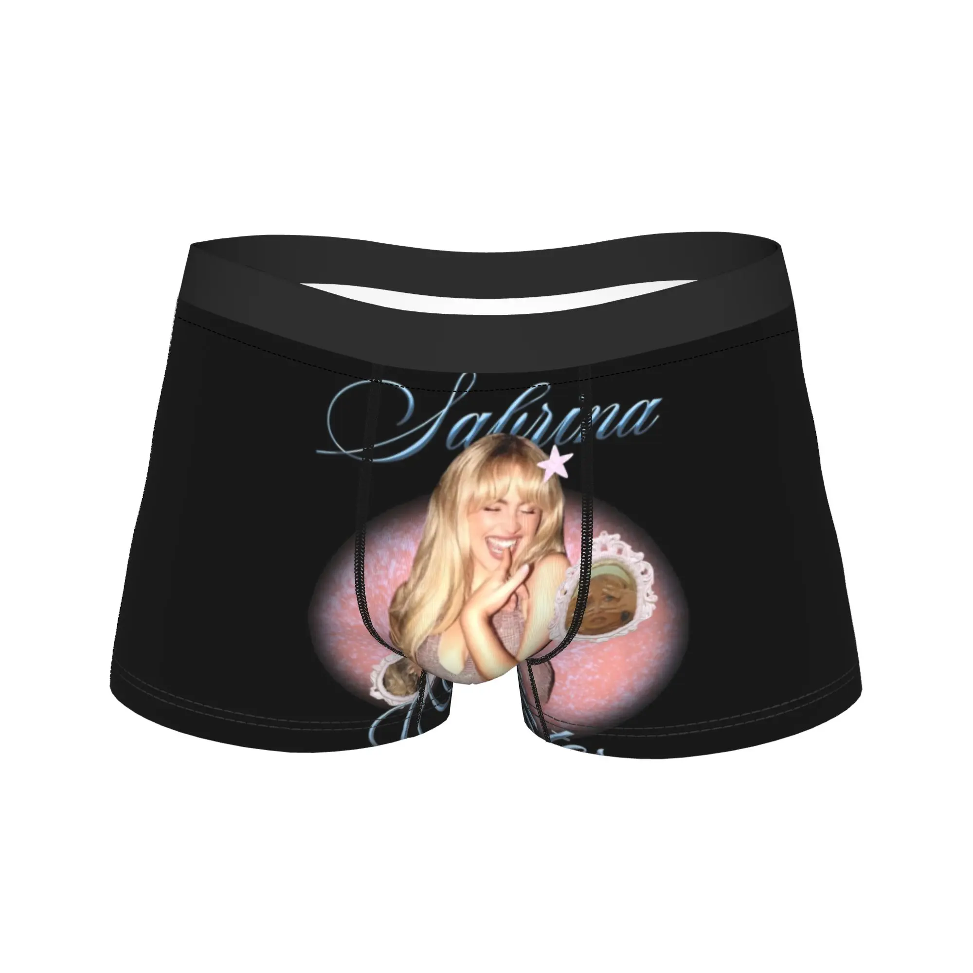 

Sabrina Carpenter, шорты американской певицы, трусы, нижнее белье, качественные мужские удобные боксеры с принтом, трусы больших размеров