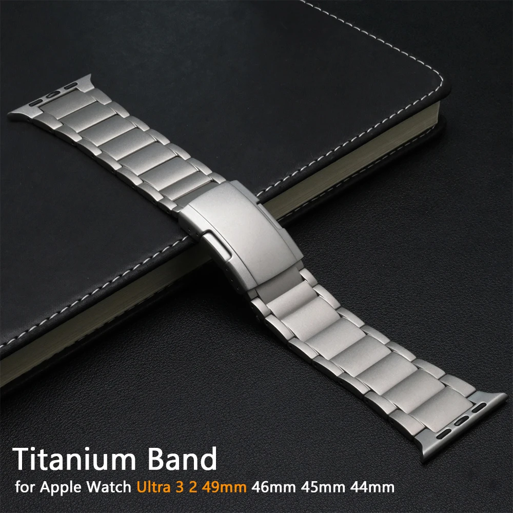 

Титановый ремешок для Apple Watch 49 мм Ultra 3 2, мужской деловой браслет для iWatch 11 10 9 8 7 6 5 4 SE3 46 мм 44 мм 45 мм Correa