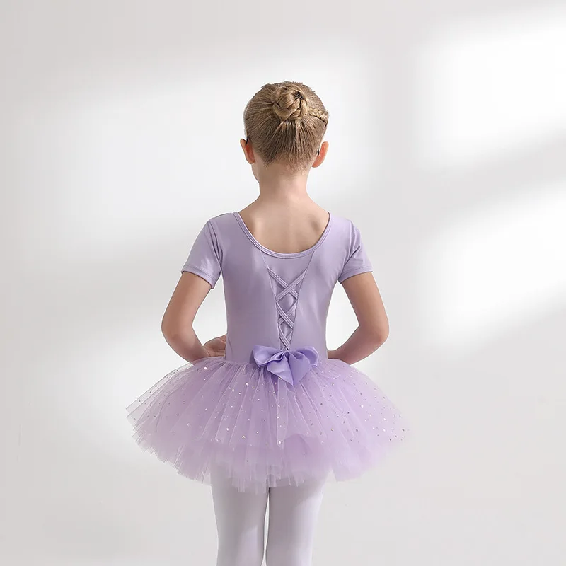 Girls Ballet Tutu Dress Dance Dress for Toddlers Kids Gymnastic Leotard Dresses With Full Lining Cotton Ballet Closed Crotch - view 2